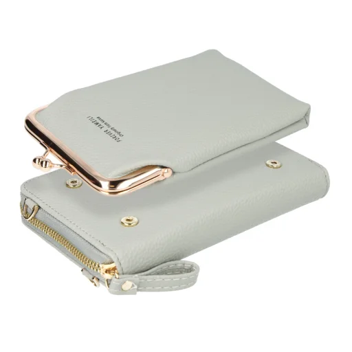 Kötött táska telefonhoz dizájn 2 szürke - 2