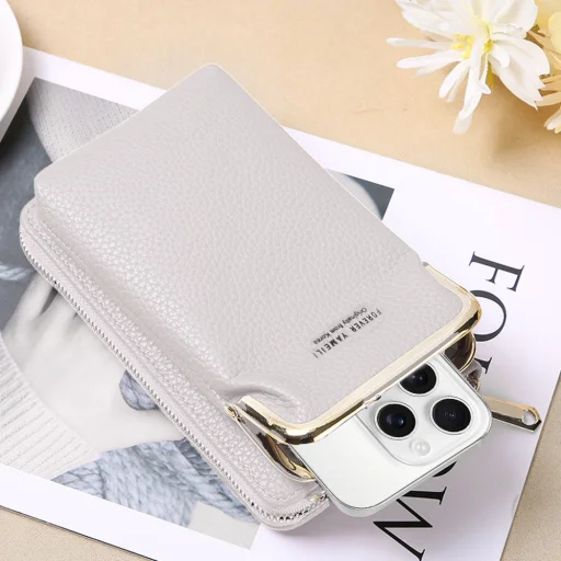 Kötött táska telefonhoz dizájn 2 szürke - 5