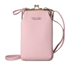 Kötött táska telefonhoz 2-es dizájn világos rózsaszín