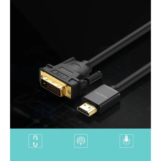 Ugreen HDMI - DVI kábel 4K 60Hz 30AWG 1m fekete (30116) - 2