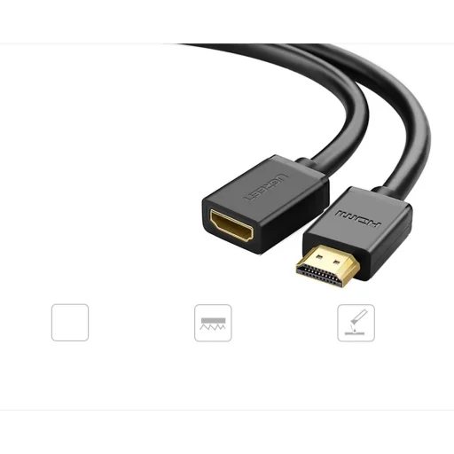 Ugreen HDMI (aljzat) - HDMI (csatlakozó) hosszabbító kábel 19 pin 1.4v 4K 60Hz 30AWG 2m fekete (10142) - 11