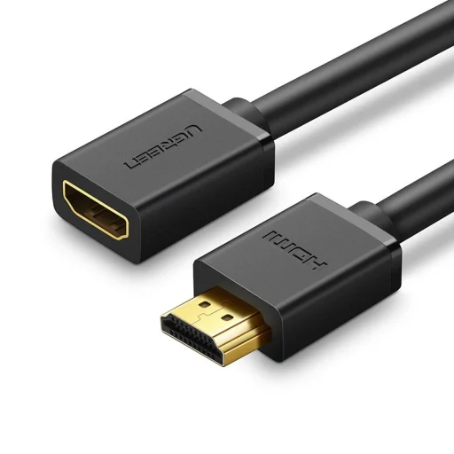 Ugreen HDMI (aljzat) - HDMI (csatlakozó) hosszabbító kábel 19 pin 1.4v 4K 60Hz 30AWG 2m fekete (10142) - 1