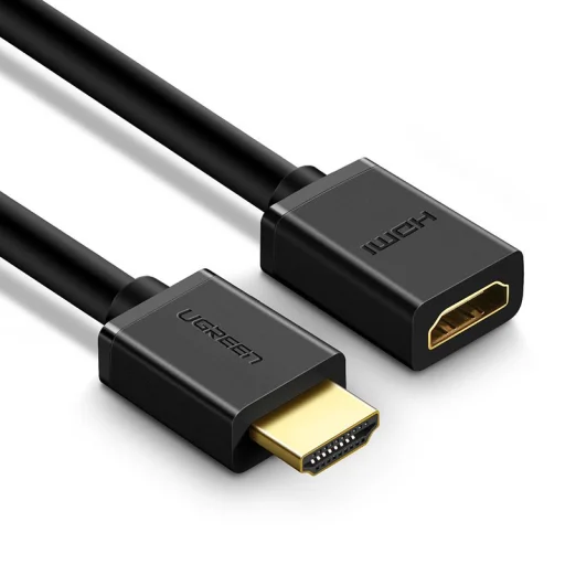 Ugreen HDMI (aljzat) - HDMI (csatlakozó) hosszabbító kábel 4K 10,2 Gbps 340Mhz 0.5m fekete (HD107 10140) - 2