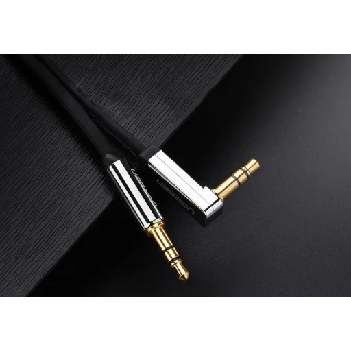 Ugreen AUX 3.5mm-es mini jack lapos kábel 0.5m fekete (AV119 10596) - 8