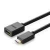 Ugreen HDMI (aljzat) - mini HDMI (csatlakozó) kábel adapter 4K 60Hz Ethernet HEC ARC 32 csatornás audio  22cm fekete (20137) thumbnail