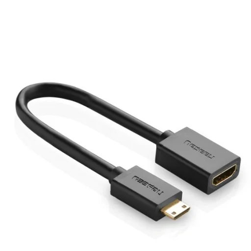 Ugreen HDMI (aljzat) - mini HDMI (csatlakozó) kábel adapter 4K 60Hz Ethernet HEC ARC 32 csatornás audio  22cm fekete (20137) - 9