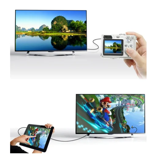 Ugreen HDMI (aljzat) - mini HDMI (csatlakozó) kábel adapter 4K 60Hz Ethernet HEC ARC 32 csatornás audio  22cm fekete (20137) - 6