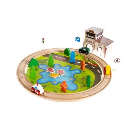 Fa, mágneses horgász gyerekjáték autópályás környezetben - 6