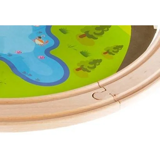 Fa, mágneses horgász gyerekjáték autópályás környezetben - 9