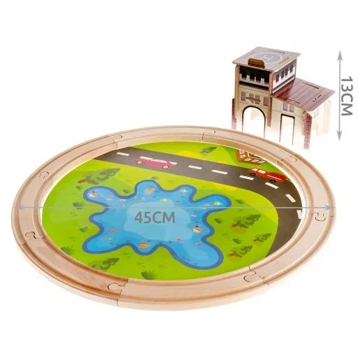 Fa, mágneses horgász gyerekjáték autópályás környezetben - 2