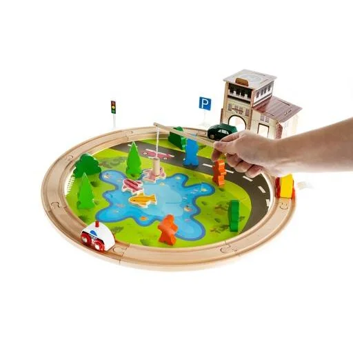 Fa, mágneses horgász gyerekjáték autópályás környezetben - 3