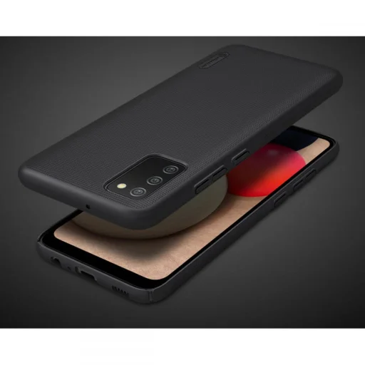 Nillkin Super Frosted Shield tok Samsung A02S fekete - 7