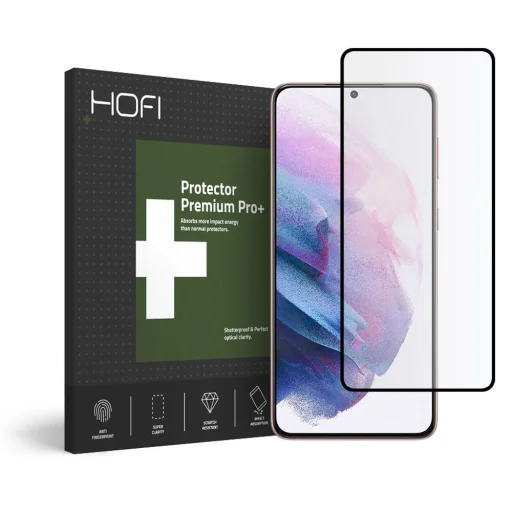 HOFI GLASS PRO+ Hybrid temperált üvegfólia Samsung S21+ Plus fekete - 1