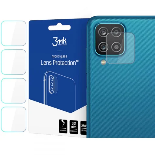 3MK Kameralencse védő üvegfólia Samsung A12 4 db - 1