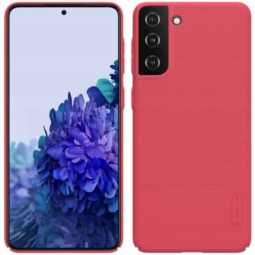 Samsung S21+ Plus Nillkin Super Frosted Shield tok piros - 1