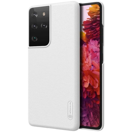 Samsung S21 Ultra Nillkin Super Frosted Shield tok fehér - 1