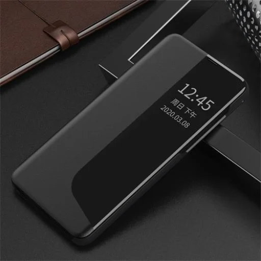 Eco Leather View Case intelligens fliptok Huawei P30 Pro fekete - 1