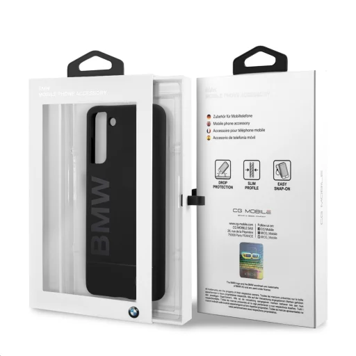 Samsung S21 BMW BMHCS21SSLBLBK Big Logo Szilikon tok fekete - 6