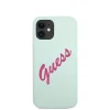 iPhone 12 mini Guess GUHCP12SLSVSBF Silicone Vintage Fuchsia Script tok kék színben - 3