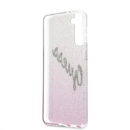 Samsung S21+ Plus Guess GUHCS21MPCUGLSPI Glitter Gradient Vintage tok flitteres pink - 5