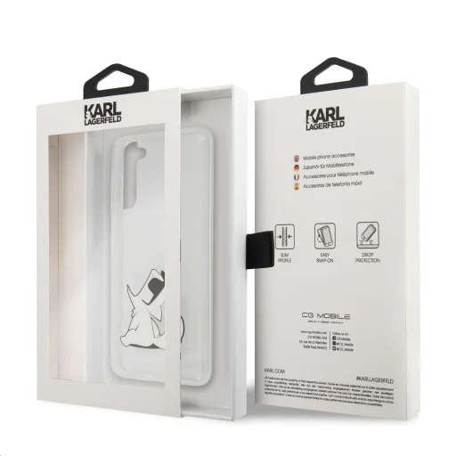 Samsung S21+ Plus átlátszó tok Karl Lagerfeld KLHCS21MCFNRC Choupette Fun - 6
