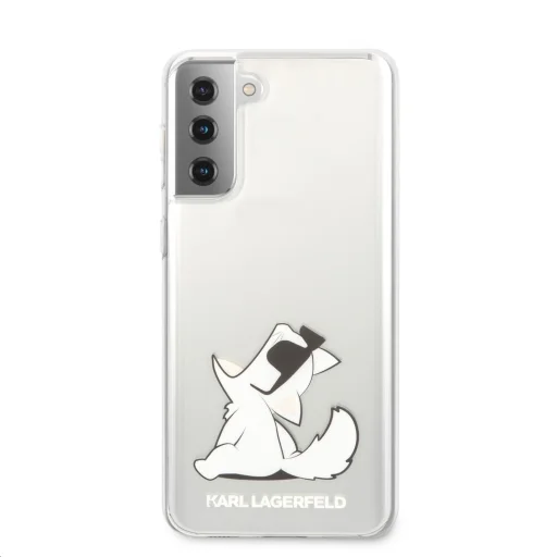 Samsung S21+ Plus átlátszó tok Karl Lagerfeld KLHCS21MCFNRC Choupette Fun - 2