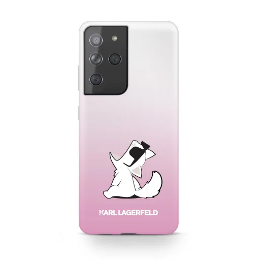 Samsung S21 Ultra Karl Lagerfeld KLHCS21LCFNRCPI Choupette Fun pink - 1