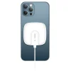USAMS CD159 W1 Extra vékony MagSafe vezeték nélküli Qi mágneses töltő 15W fehér