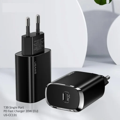 USAMS CC131 PD Type-C 20W hálózati töltő adapter fekete - 3