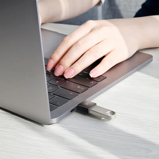 Baseus Adapter USB Type C csatlakozó - USB-A aljzat 2,4A fekete (CATJQ-B01) - 6