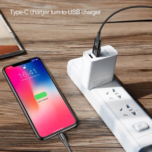 Baseus Adapter USB Type C csatlakozó - USB-A aljzat 2,4A fekete (CATJQ-B01) - 7