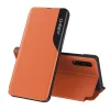 Eco Leather View Case intelligens fliptok Samsung A42 5G narancs