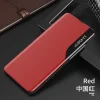Eco Leather View Case intelligens fliptok Samsung A42 5G piros - 2