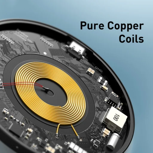 Baseus Simple Magnetic vezeték nélküli Qi töltő 15W iPhone 12 modellhez fekete (WXJK-E01) - 7