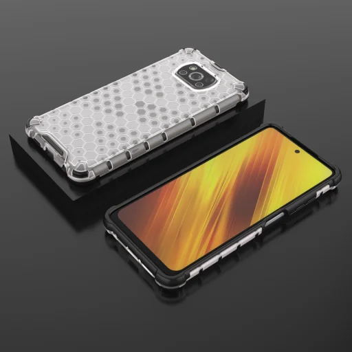 Honeycomb armor TPU tok Xiaomi Poco X3 NFC fekete - 10