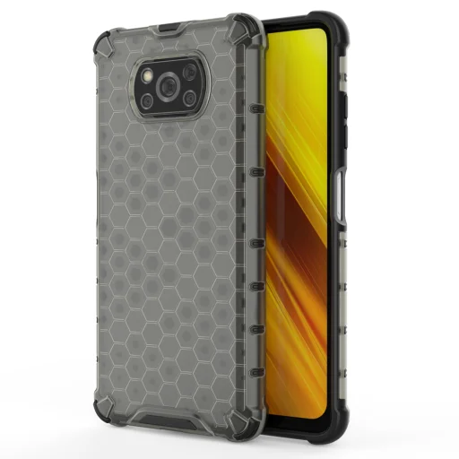 Honeycomb armor TPU tok Xiaomi Poco X3 NFC fekete - 1
