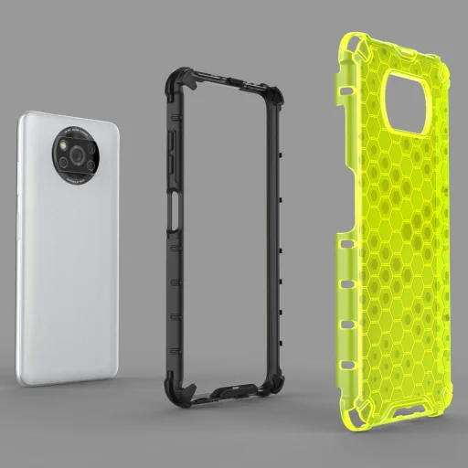 Honeycomb armor TPU tok Xiaomi Poco X3 NFC fekete - 4