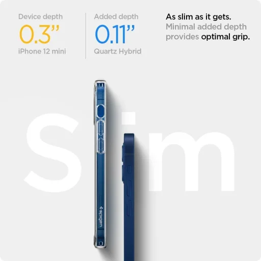 iPhone 12 Mini Spigen Quartz Hybrid tok Matt Clear (ACS02602) - 8