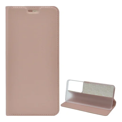 Samsung S21 Oldalra nyíló fliptok rózéarany - 1