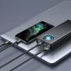 Baseus Ambilight 30000mAh powerbank 65W PD3.0 QC3.0 4x USB / 1x USB Type C + Type-C kábel fekete (PPLG-A01) thumbnail