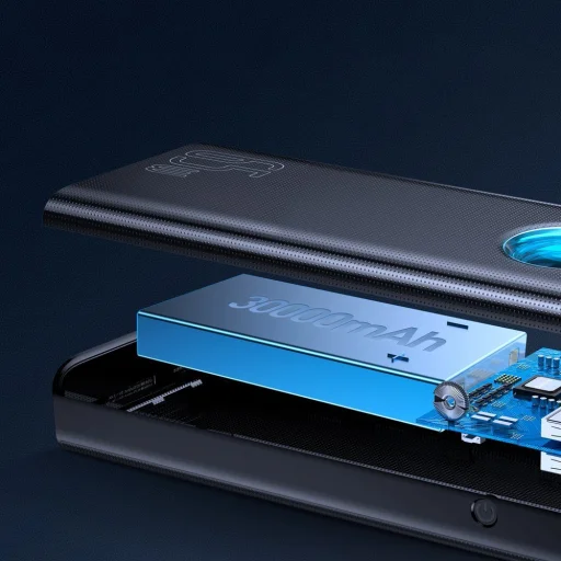 Baseus Ambilight 30000mAh powerbank 65W PD3.0 QC3.0 4x USB / 1x USB Type C + Type-C kábel fekete (PPLG-A01) - 12