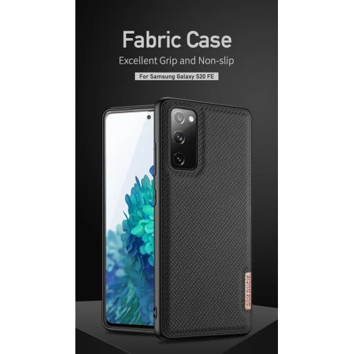 Dux Ducis Fino nylon bevonatú tok Samsung S20 FE fekete - 2