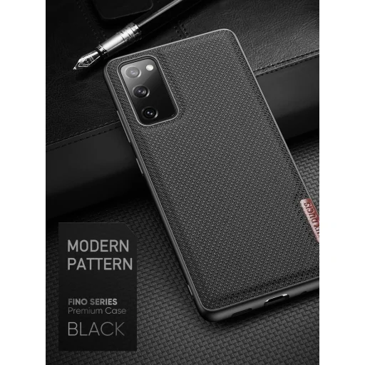 Dux Ducis Fino nylon bevonatú tok Samsung S20 FE fekete - 3