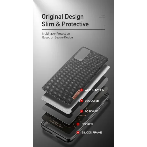 Dux Ducis Fino nylon bevonatú tok Samsung S20 FE fekete - 8