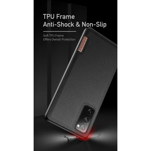 Dux Ducis Fino nylon bevonatú tok Samsung S20 FE fekete - 10
