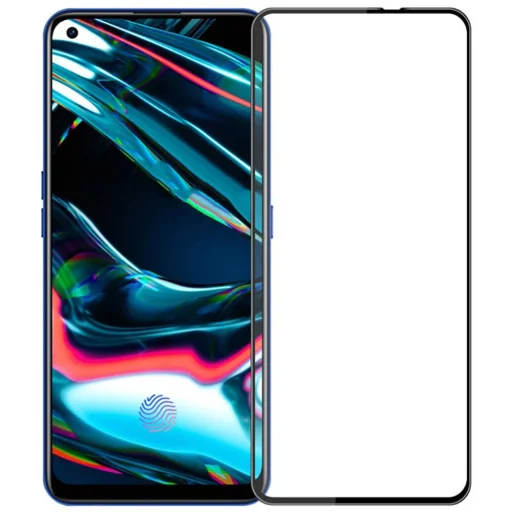 Kijelzővédő üvegfólia 5D REALME 7 PRO fekete - 1