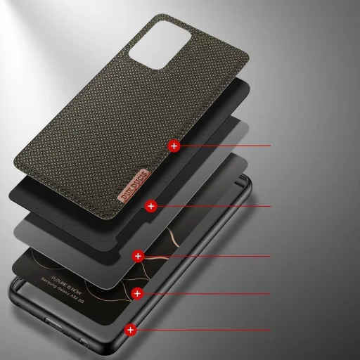 Dux Ducis Fino nylon bevonatú tok SAMSUNG A72 4G / 5G zöld - 2