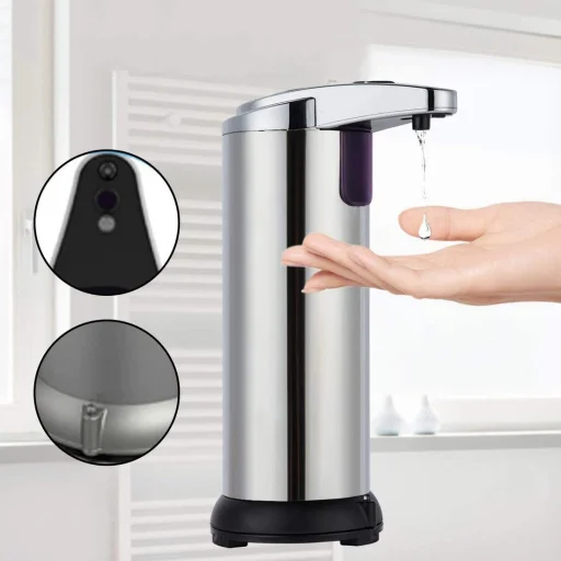Magic automata érintés mentes szappan adagoló fém színű - 10