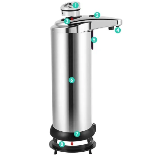 Magic automata érintés mentes szappan adagoló fém színű - 4