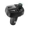 KAKU Jingying Bluetooth FM Transmitter + autós töltő  3.4A 2xUSB MP3 fekete (KSC-184) thumbnail